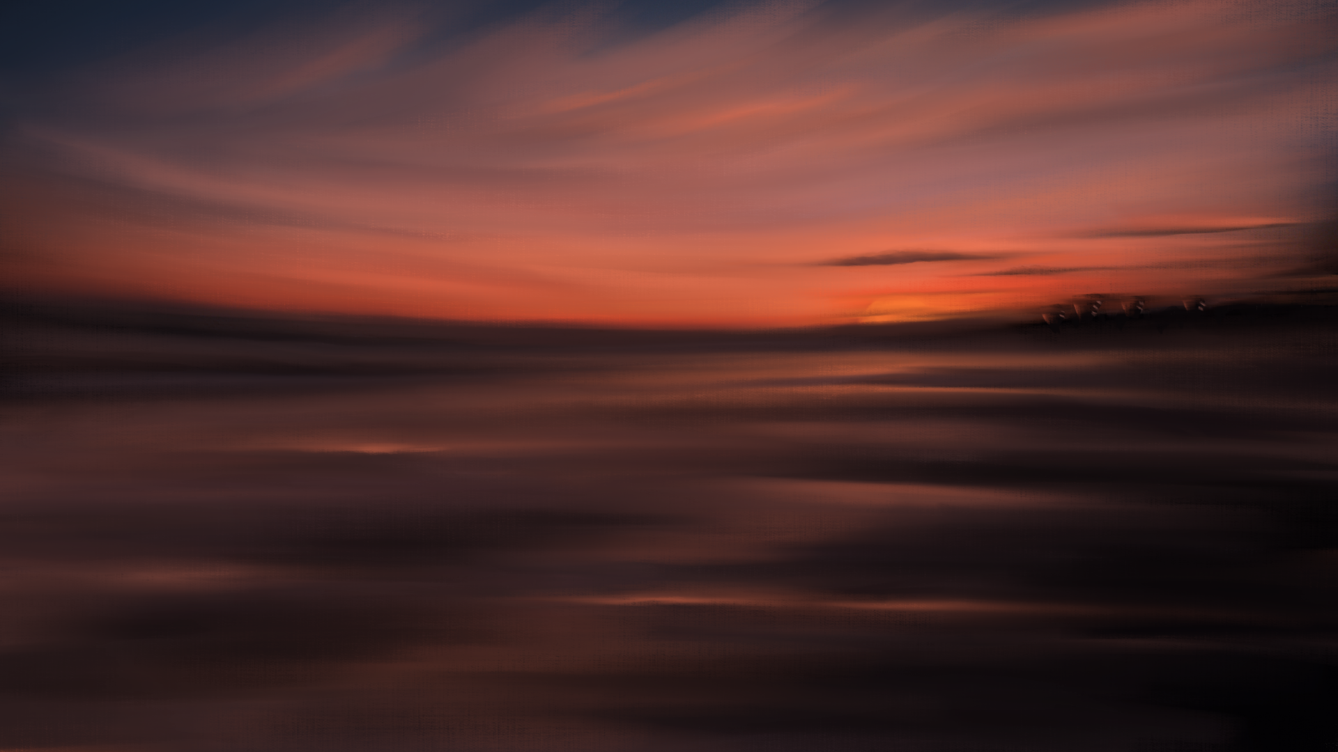 Landscape above the clouds with ruins during sunset by dpcdpc11