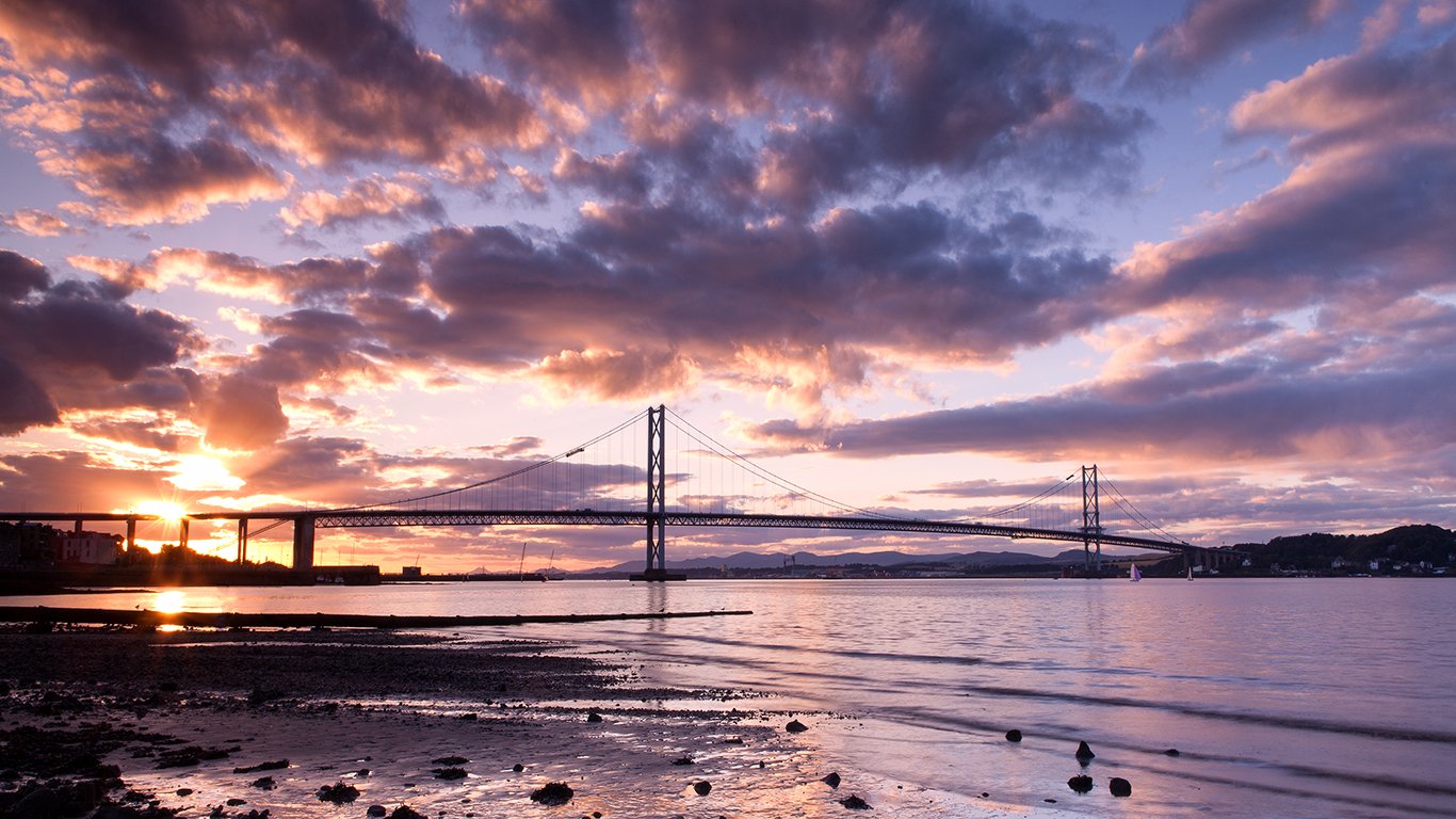 man made forth road bridge Image