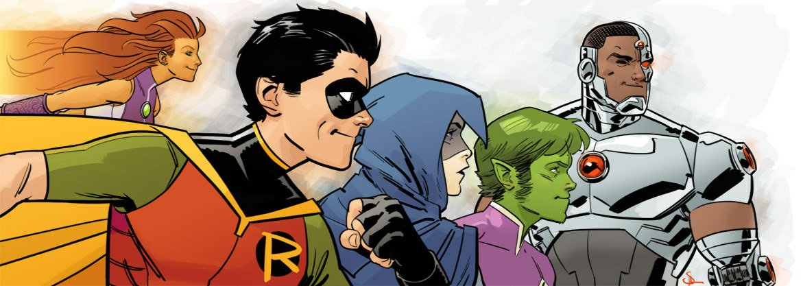 Raven (DC Comics) Cyborg (DC Comics) Beast Boy Robin (DC Comics) Starfire (DC Comics) Comic Teen Titans Image