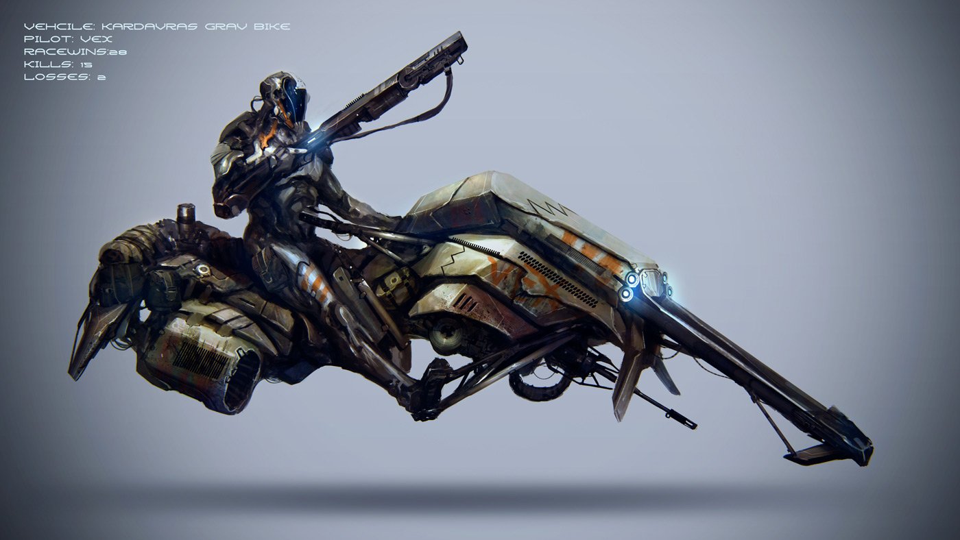 Sci Fi vehicle speeder bike Image