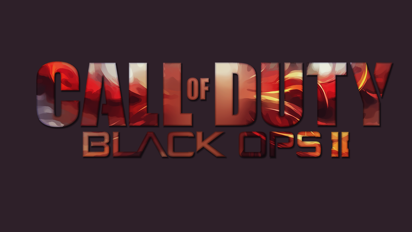 The image features the title logo for the video game Call of Duty: Black Ops II, displayed in bold, dynamic letters with a dramatic color gradient.