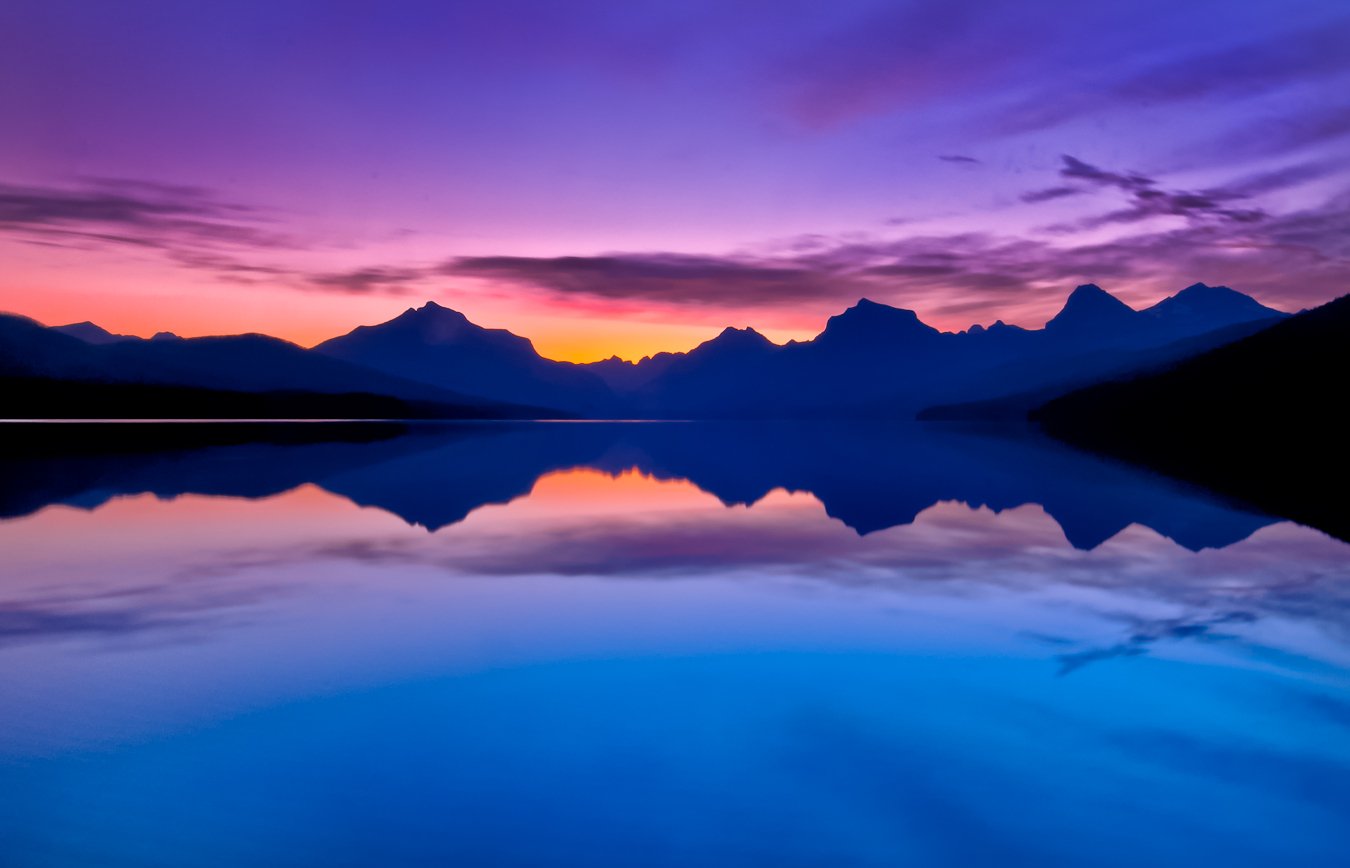 cloud sun landscape nature lake Lake McDonald Image