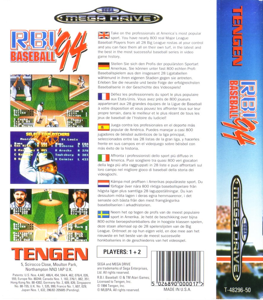 video game R.B.I. Baseball '94 Image