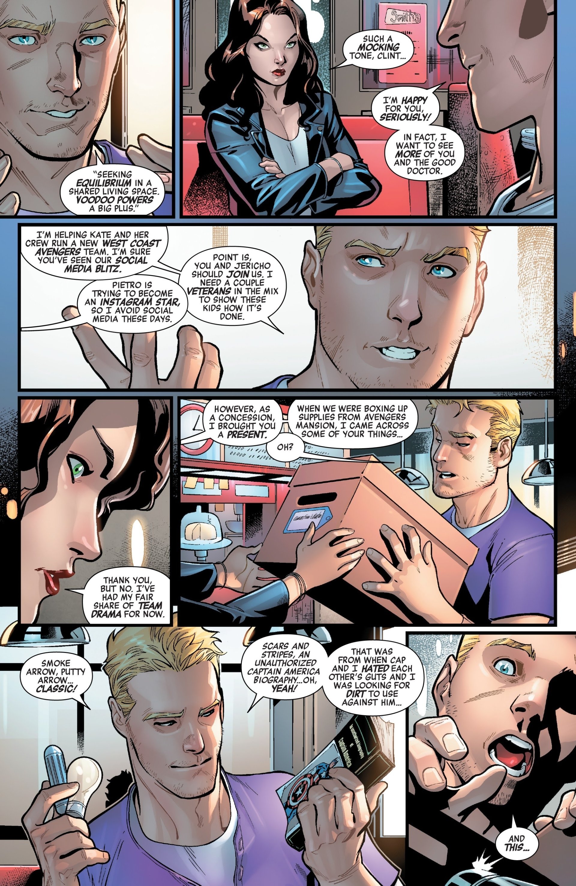 Wanda Maximoff Clint Barton Comic Avengers: No Road Home Image