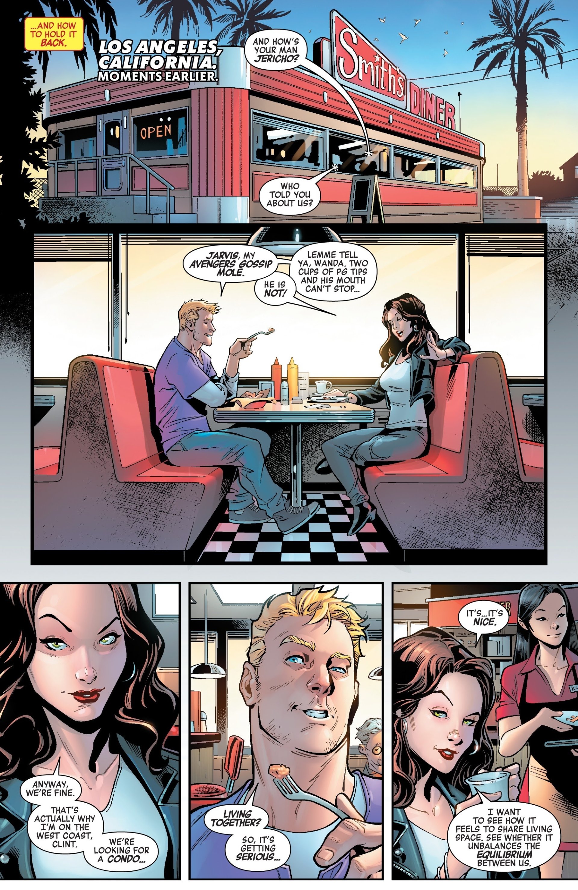 Wanda Maximoff Clint Barton Comic Avengers: No Road Home Image