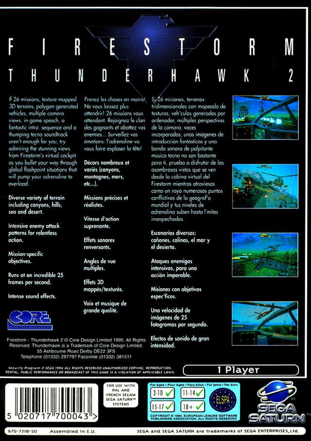 video game Firestorm Thunderhawk 2 Image