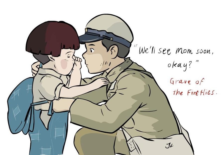 Setsuko Yokokawa Anime Grave of the Fireflies war Family Image