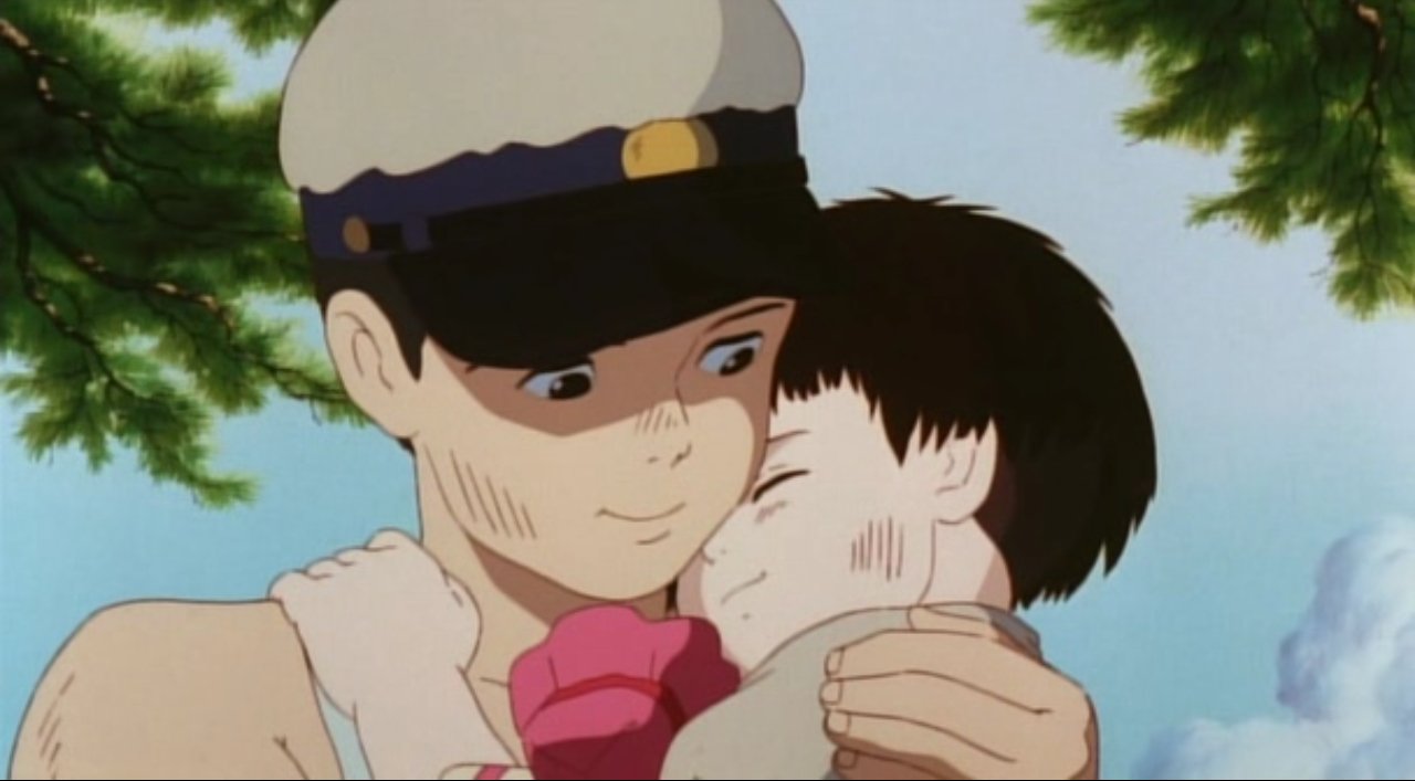 Setsuko Yokokawa Anime Grave of the Fireflies embrace Friendship Image