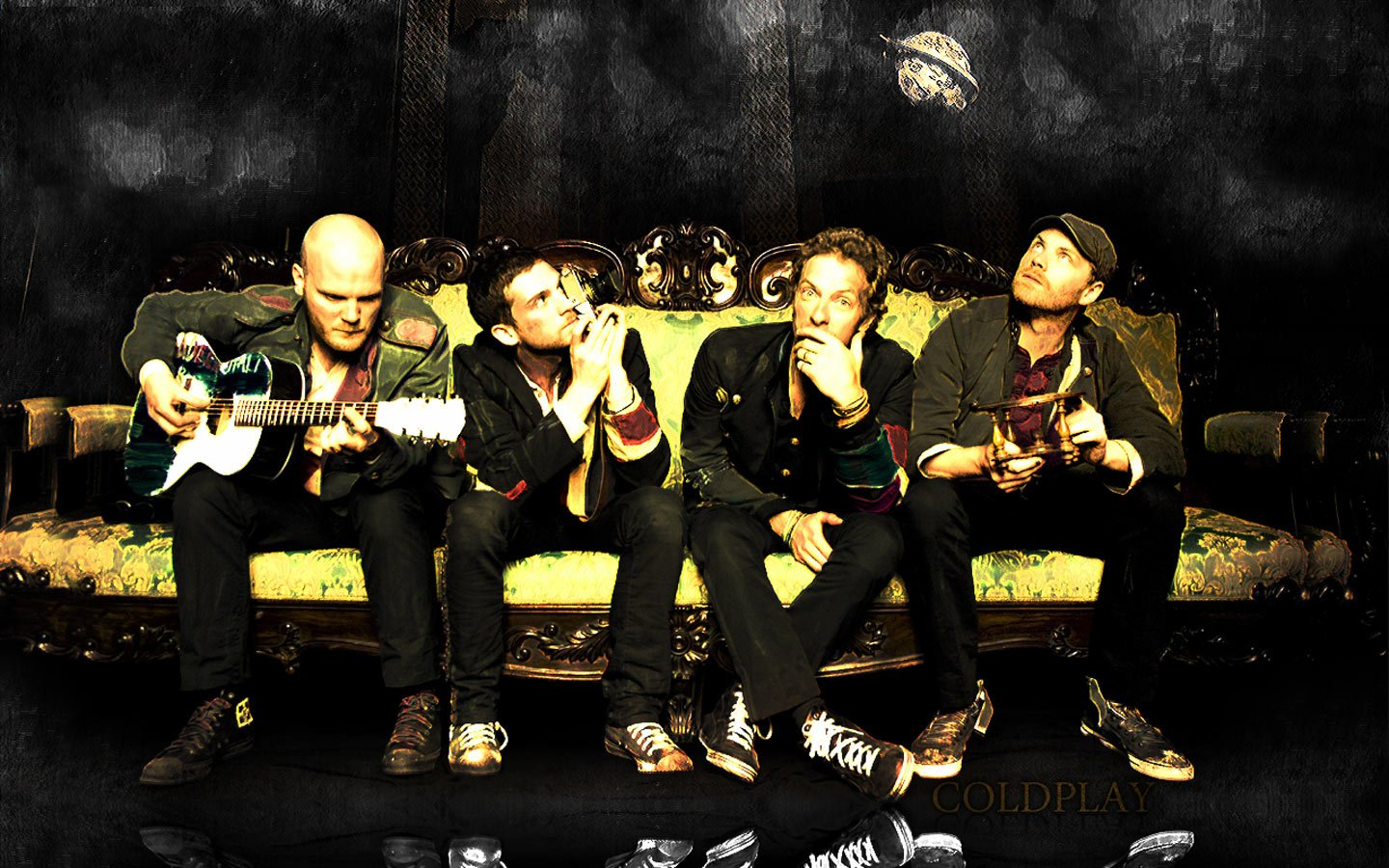 Guy Berryman Will Champion Chris Martin john buckland music Coldplay Image