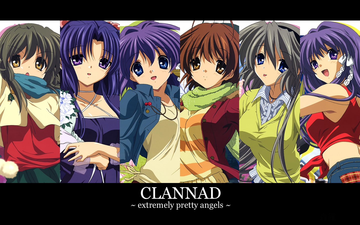 Fuuko Ibuki Kotomi Ichinose Tomoyo Sakagami Ryou Fujibayashi Kyou Fujibayashi Nagisa Furukawa Anime Clannad Image