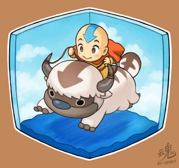 Appa (Avatar) Aang (Avatar) Anime Avatar: The Last Airbender Image