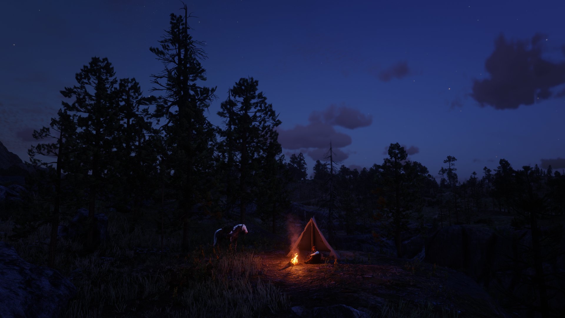 sunset campfire video game Red Dead Redemption 2 Image