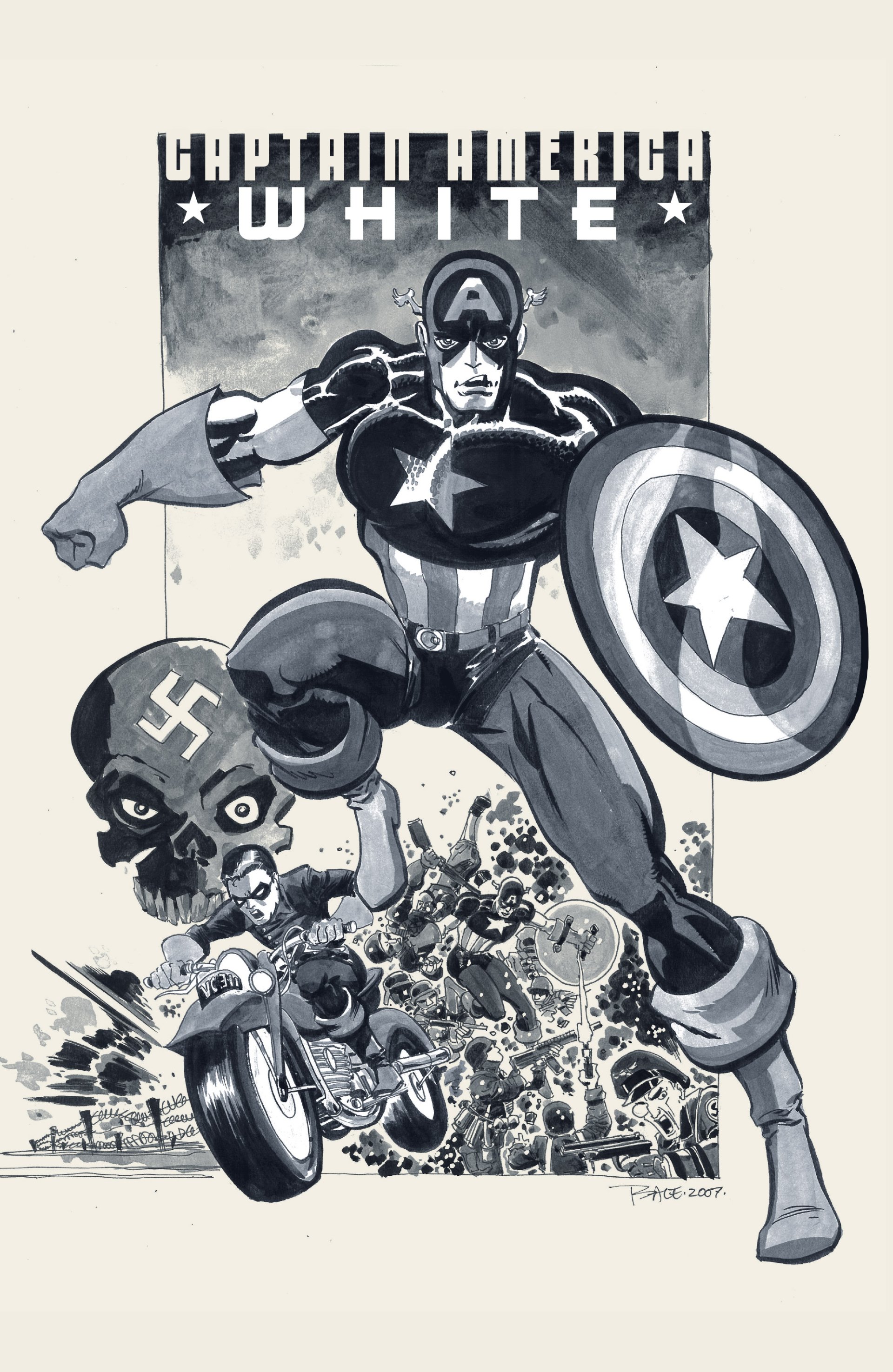 Comic Captain America: White Image