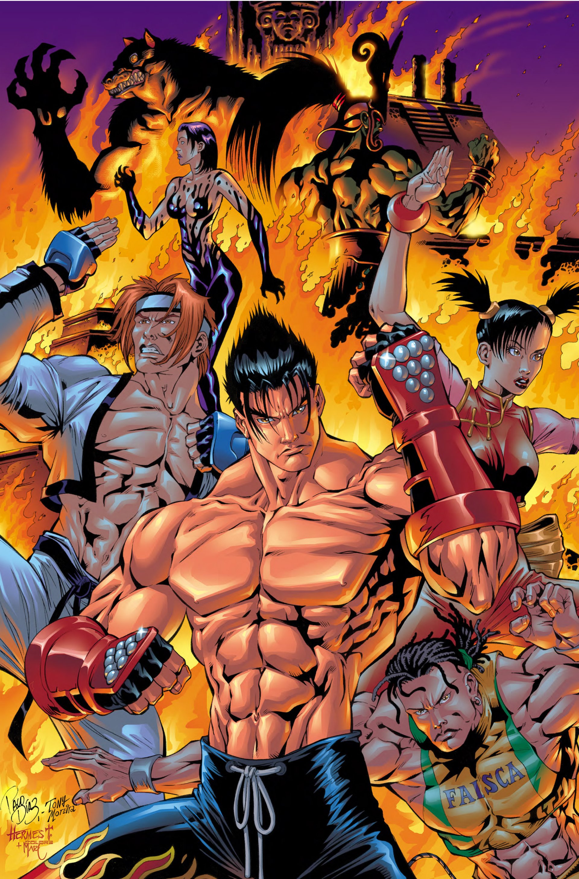 Unknown (Tekken) Hwoarang (Tekken) Ling Xiaoyu Eddy Gordo Jin Kazama Comic Tekken Forever Image