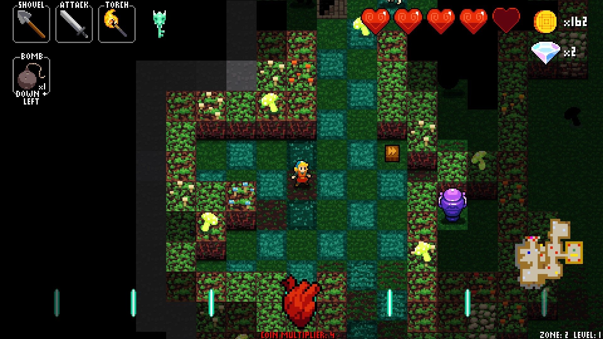 video game Crypt of the NecroDancer Rogue-like pixel art dungeon Image