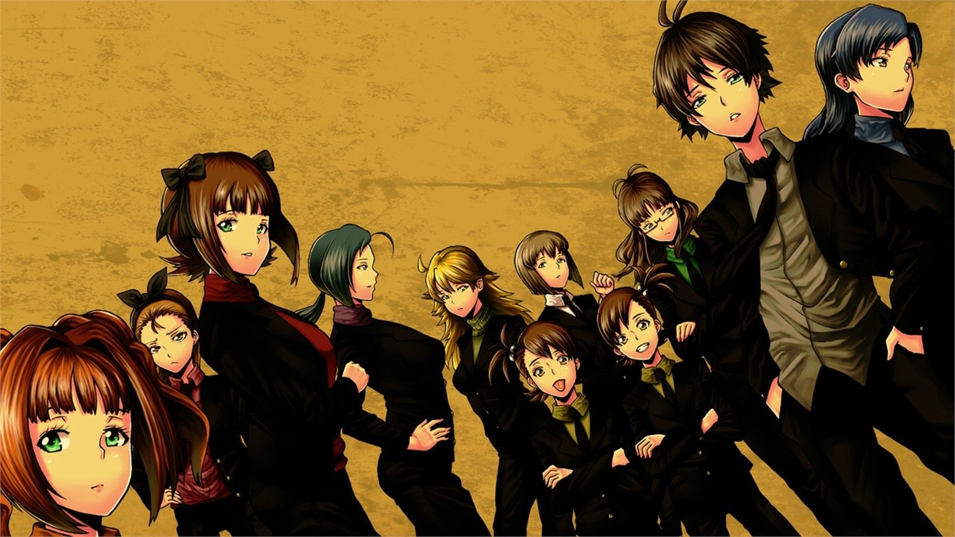 Chihaya Kisaragi Makoto Kikuchi Ritsuko Akizuki Mami Futami Ami Futami Yukiho Hagiwara Miki Hoshii Azusa Miura Haruka Amami Iori Minase Yayoi Takatsuki Anime The iDOLM@STER Image