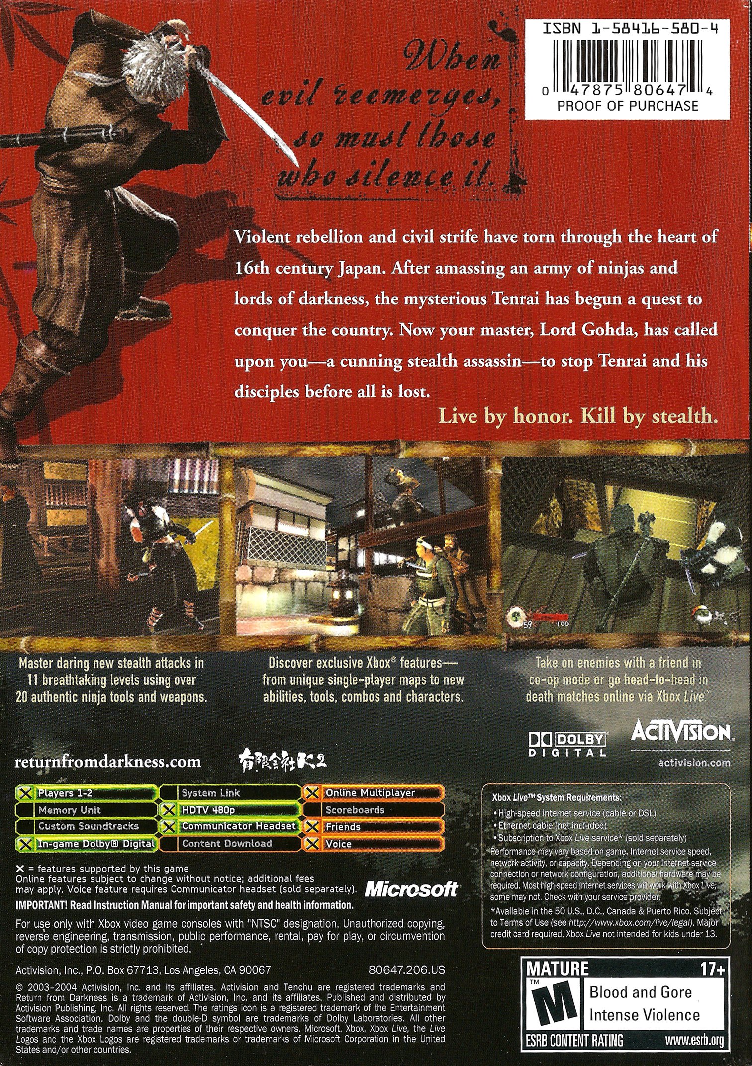 video game Tenchu: Return From Darkness Image