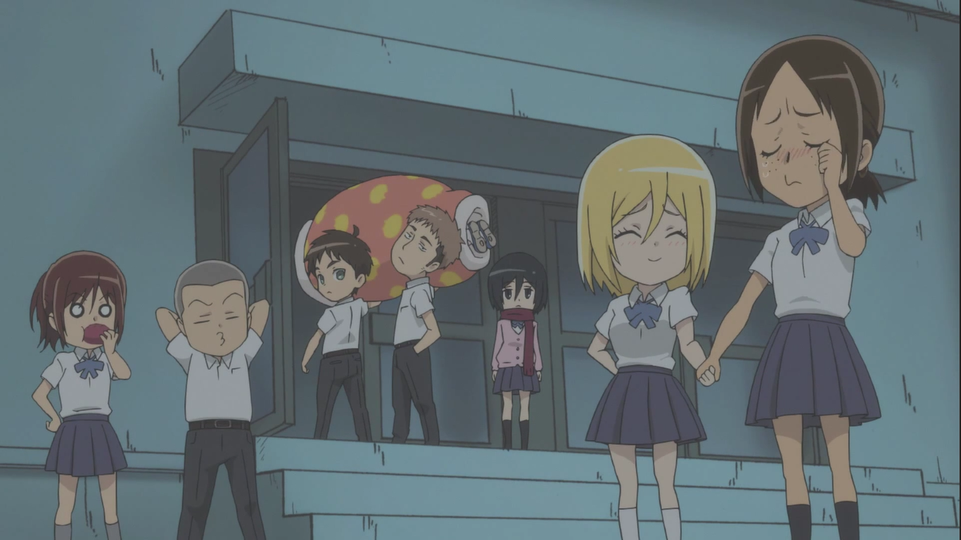  Sasha, Connie, Eren, Jean, Mikasa, Christa, Ymir y Armin