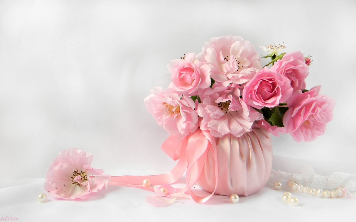 Pink Roses and Peonies