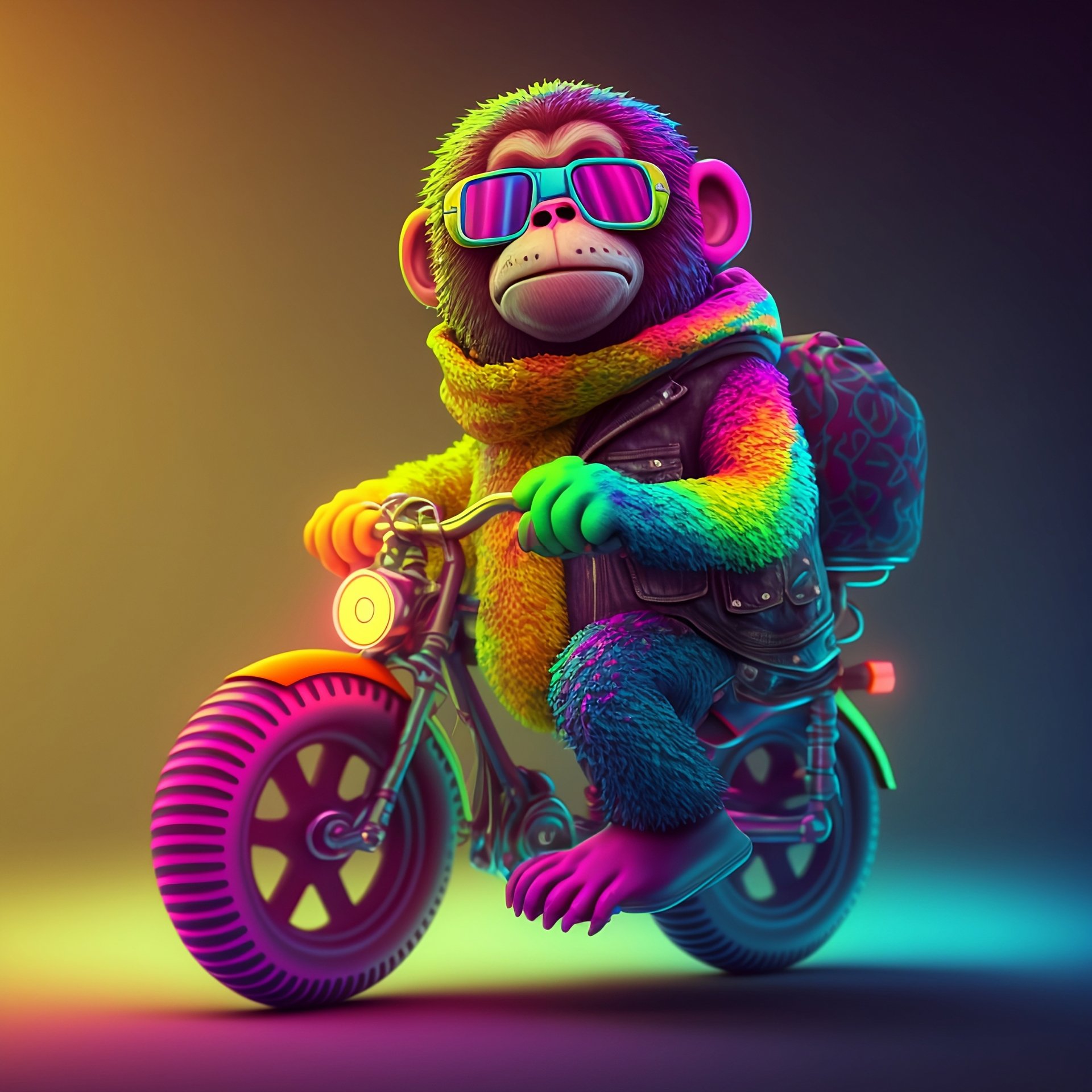  a cute baby monkey DJ