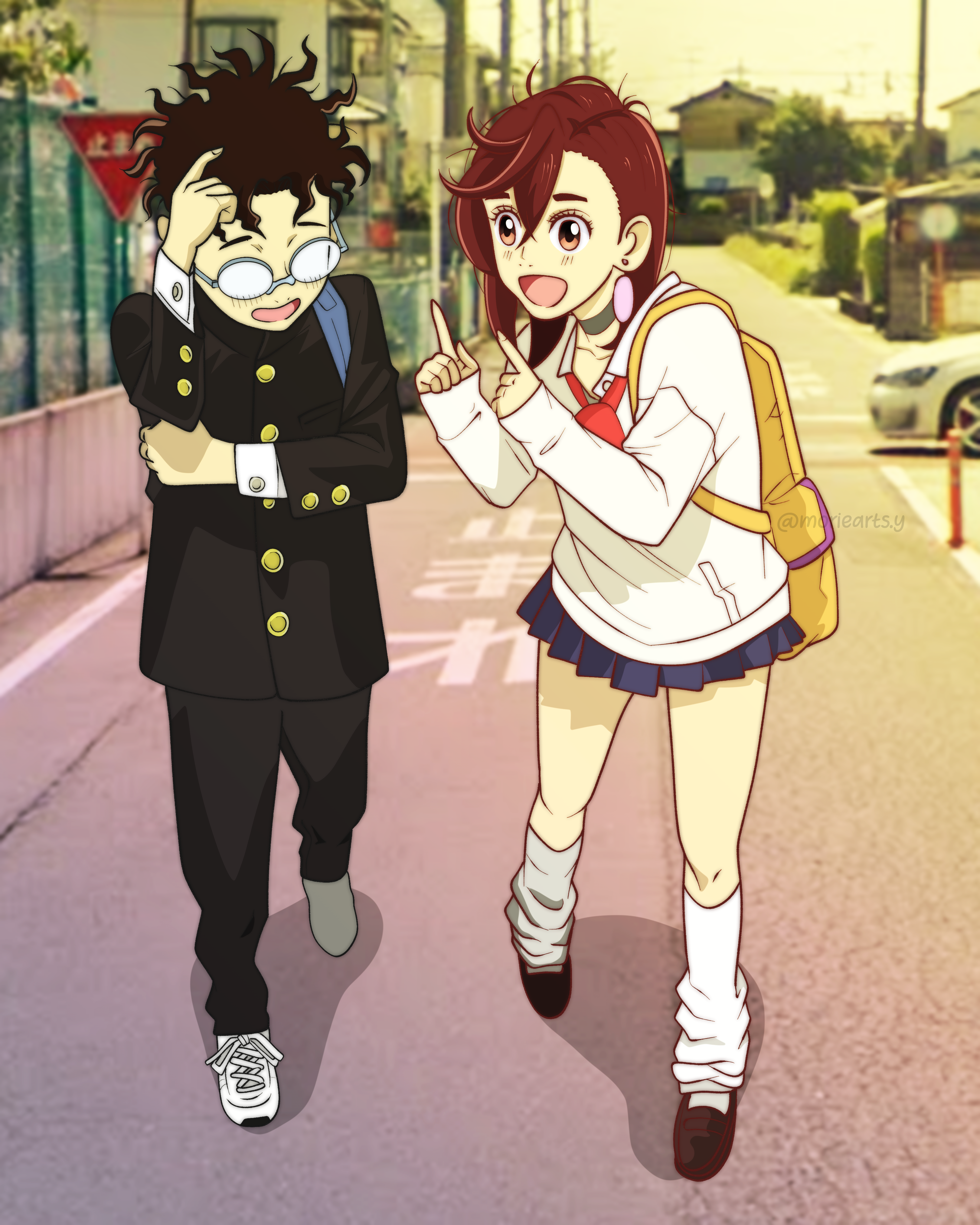 Momo & Okarun - Dandadan by MorieArts