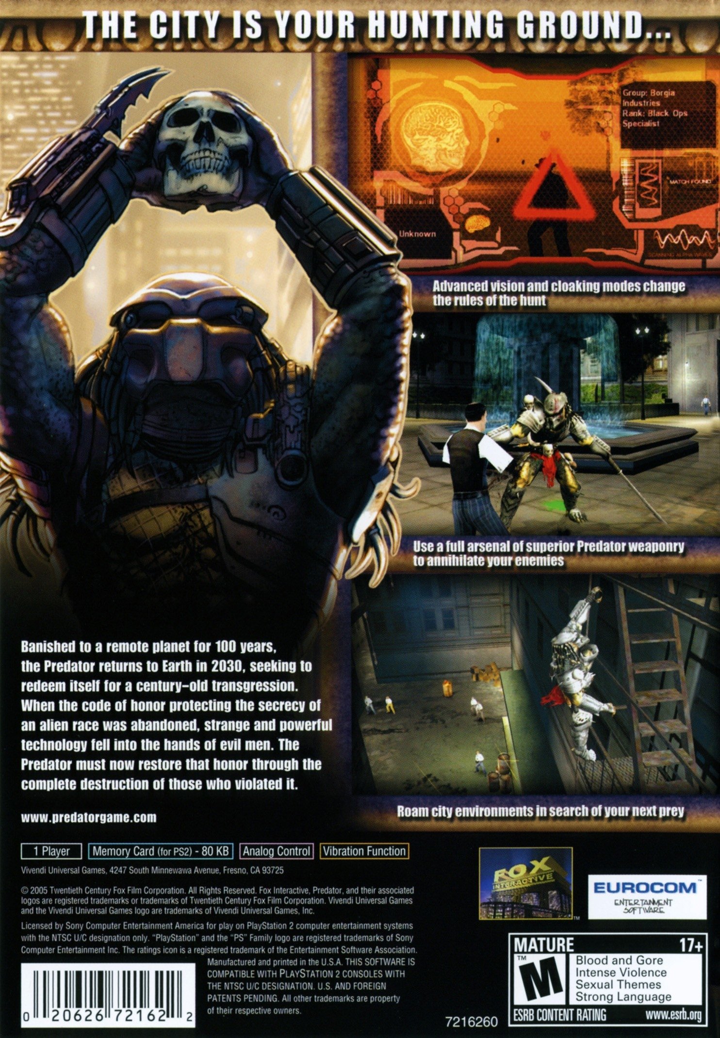 video game Predator: Concrete Jungle Image