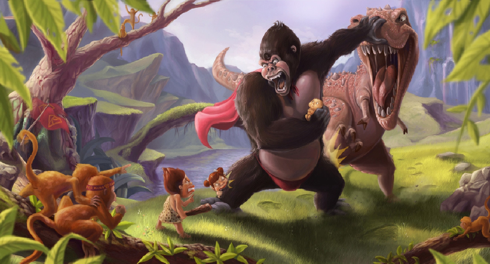 King x kong. Художник Wanchana Intrasombat. Обезьяна Кинг Конг.