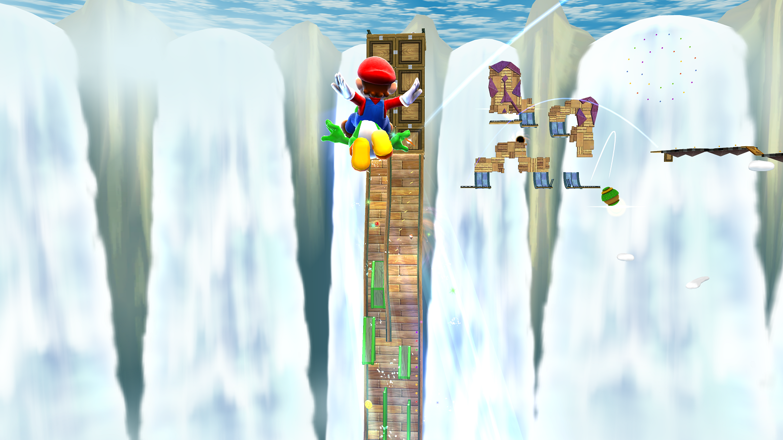 video game Super Mario Galaxy 2 Mario Platformer waterfall Image