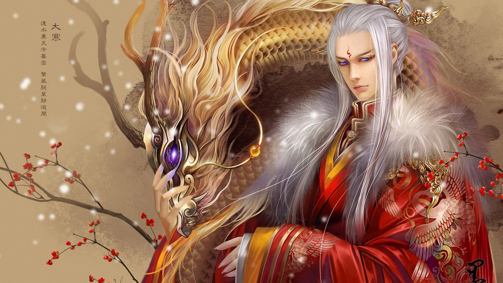 Chinese Dragon Long Hair Oriental Anime Girl HD Anime Girl Wallpapers, HD  Wallpapers