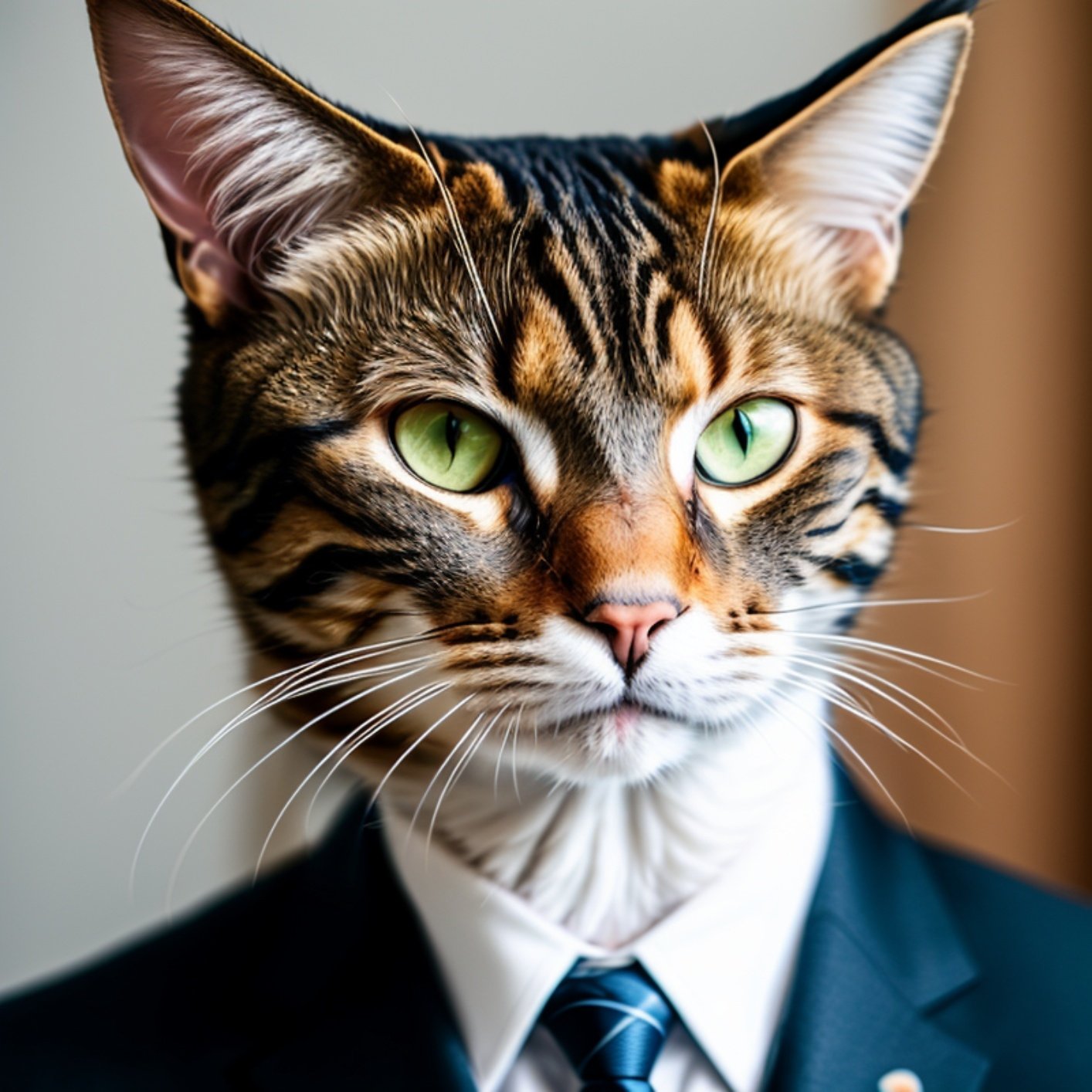  A cat working in office