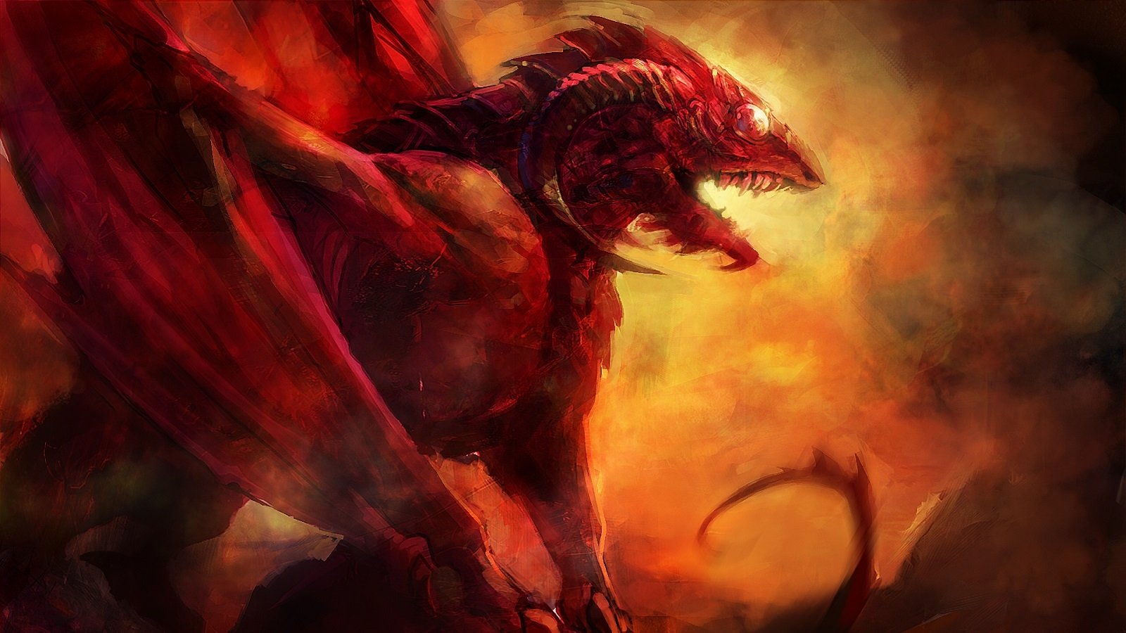 fantasy creature red dragon Image