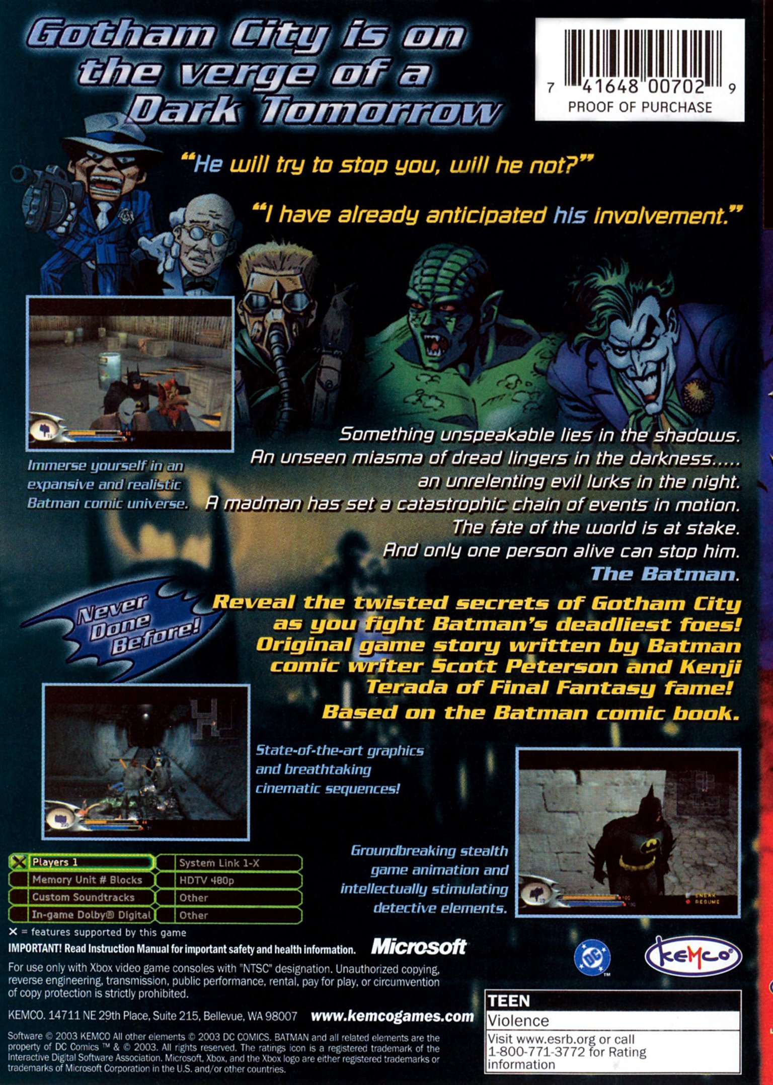 video game Batman: Dark Tomorrow Image