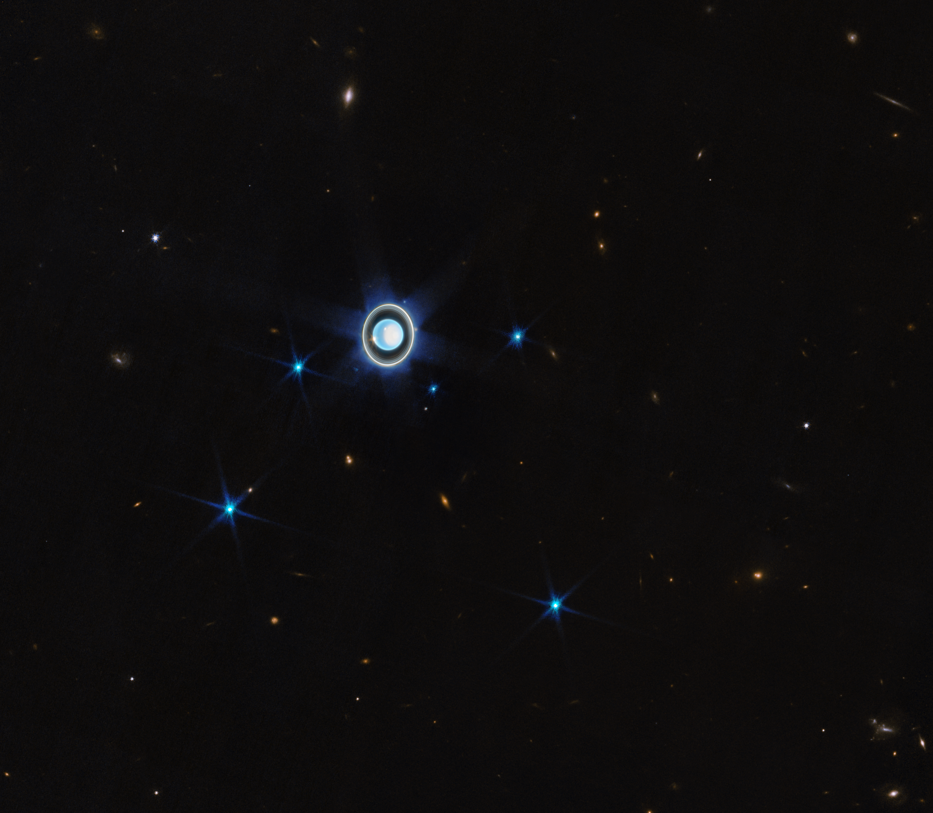 JWST first image of Uranus and its 5 brightest moons