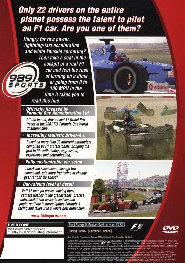 video game Formula One 2001 Image