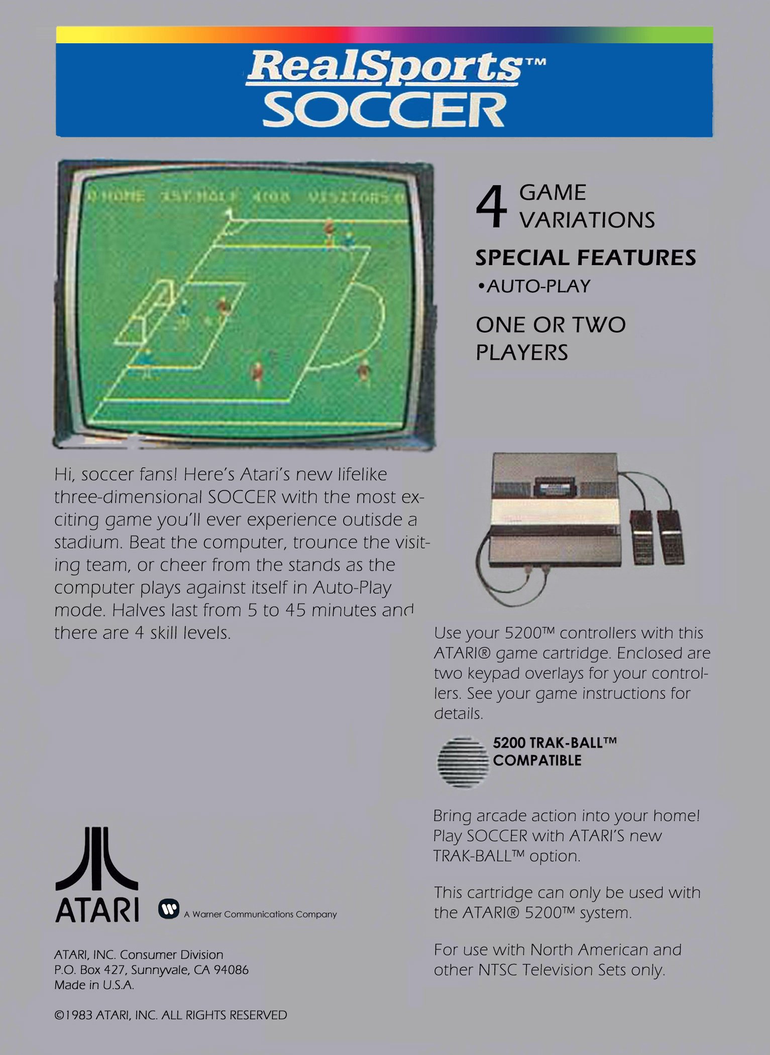 video game RealSports Soccer Image