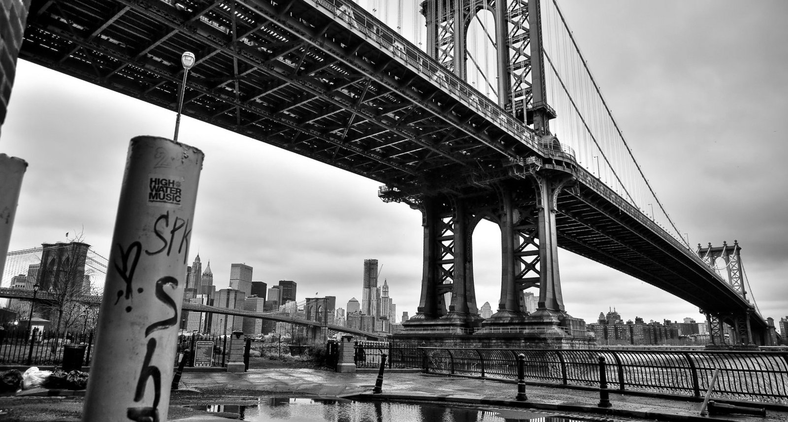 man made Manhattan Bridge Image