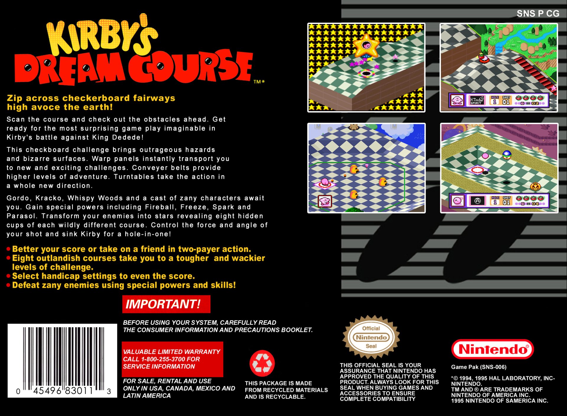 video game Kirby's Dream Course Image