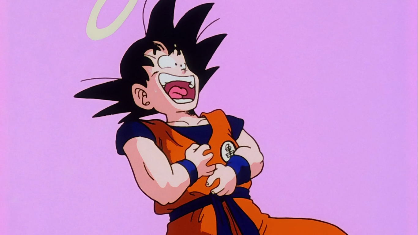 Goku laugh gif