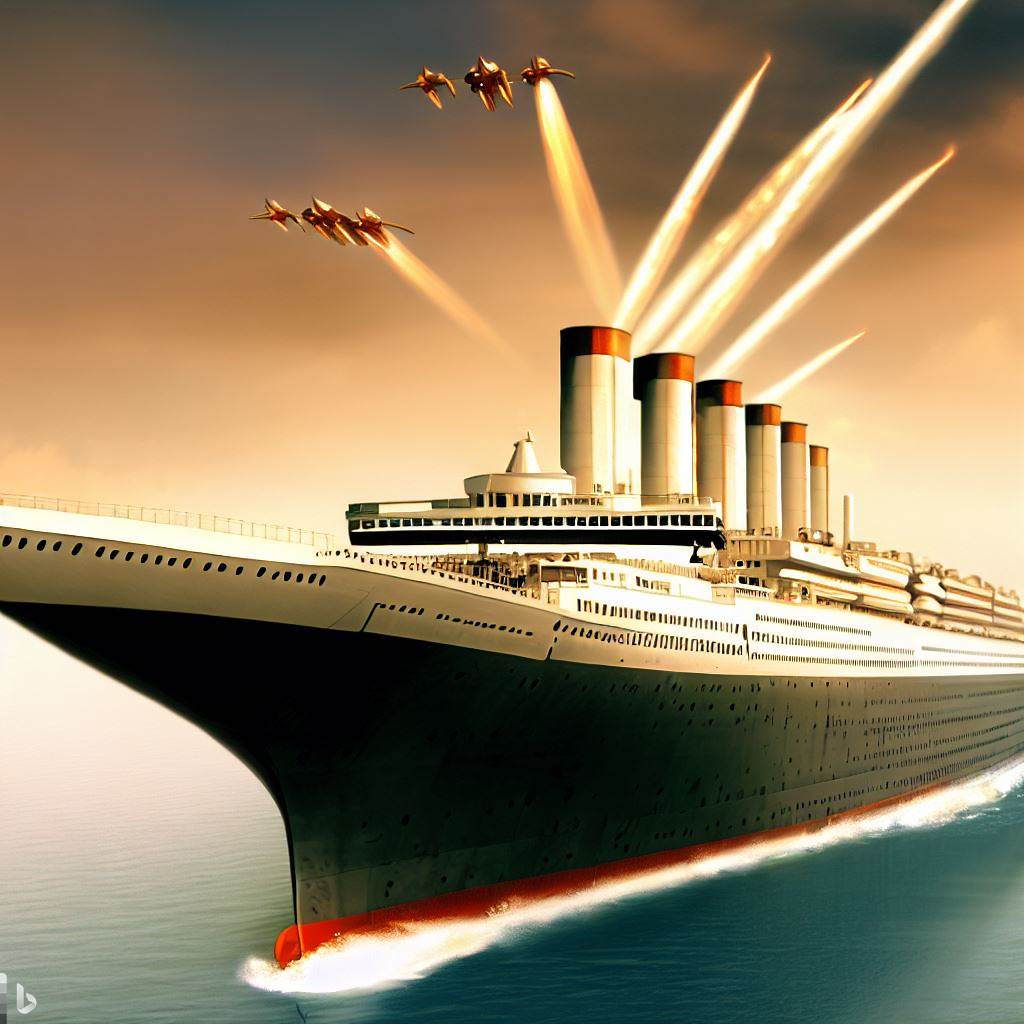 Titanic with jets Image Abyss