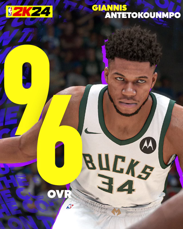  Giannis Antetokounmpo NBA 2K24 Rating Image