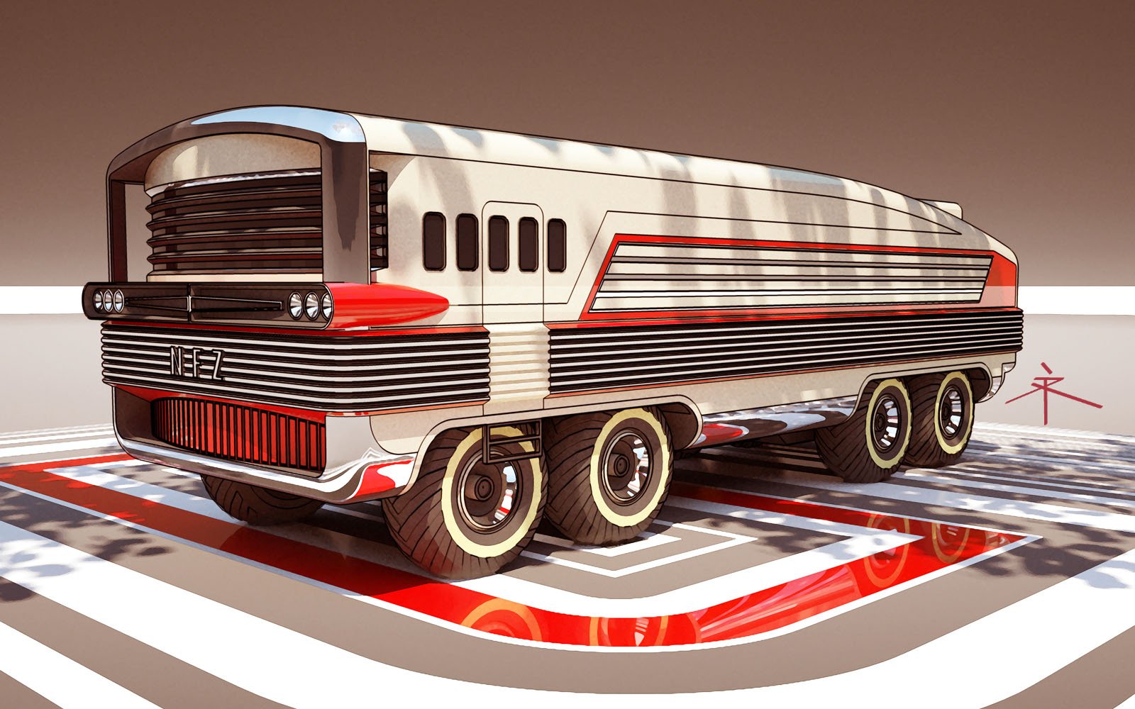 Download Artistic Bus Image