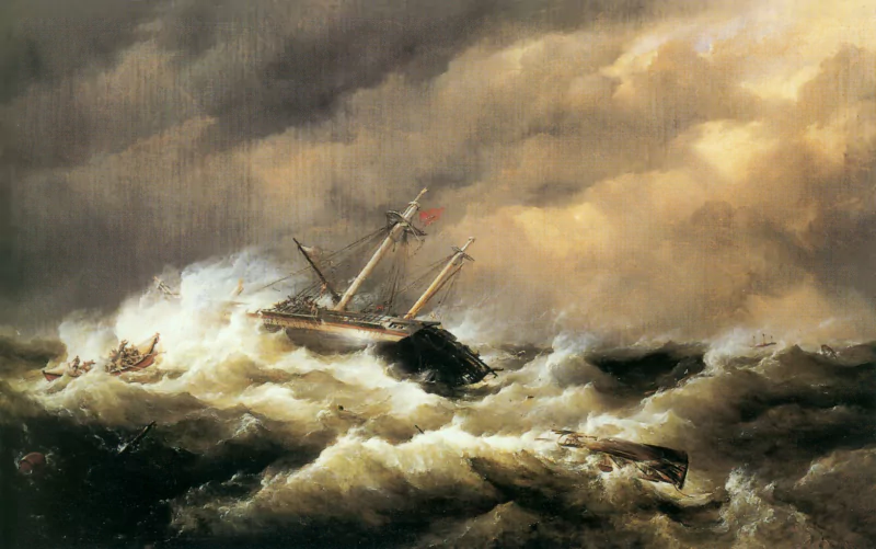 fantasy ship ocean storm Image