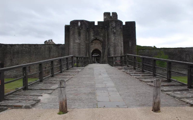 man made Caerphilly Castle Image