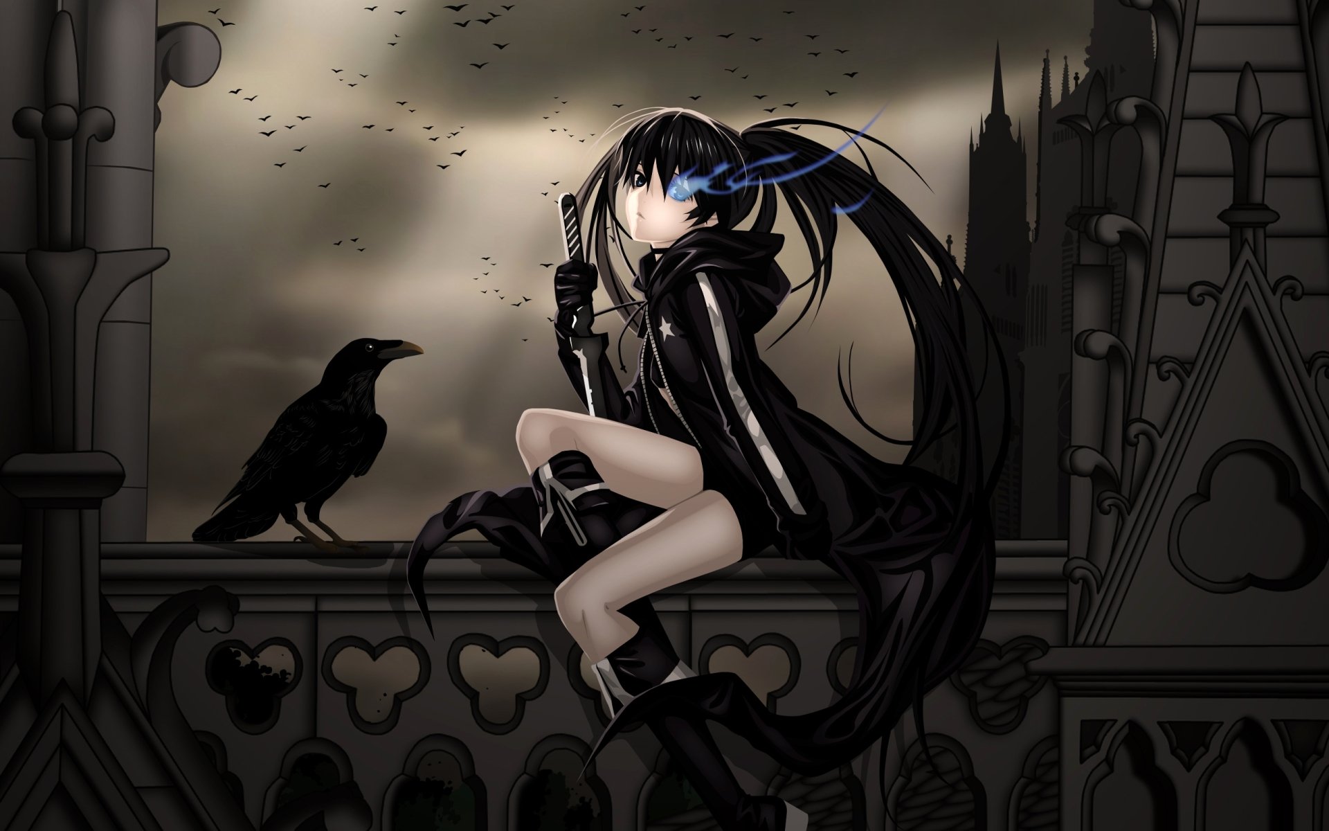 Download Crow Sword Anime Black Rock Shooter Image