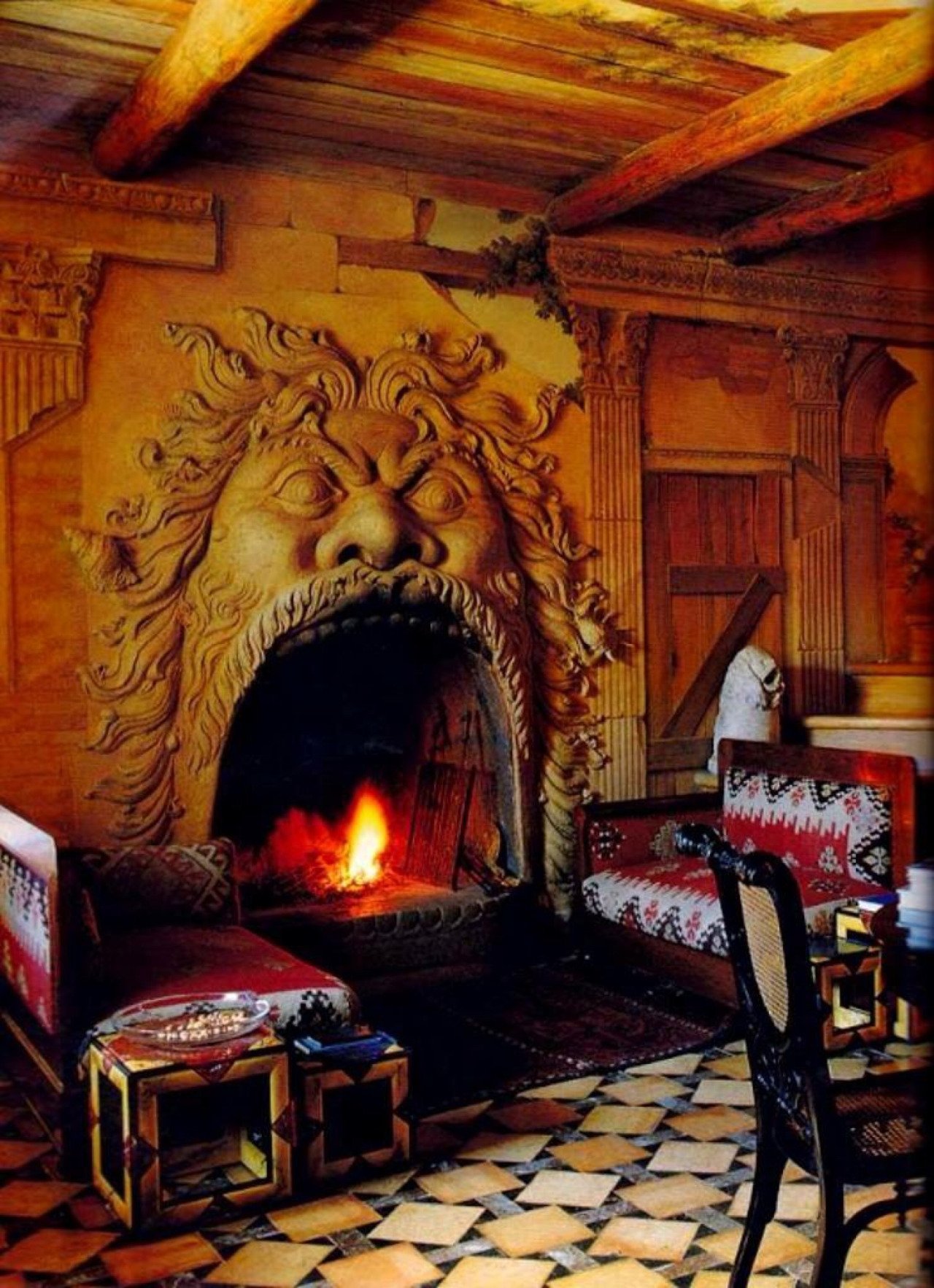 innovative man made fireplace Image