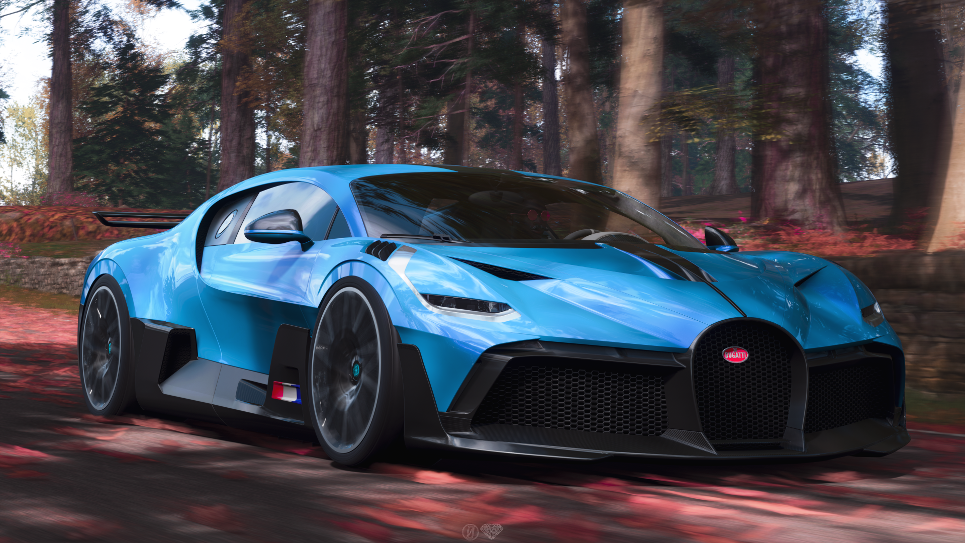 Download Bugatti Divo Vehicle Bugatti Blue Forest Car Image