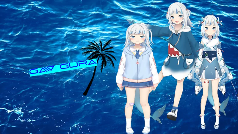 Gawr Gura Anime Virtual Youtuber Image