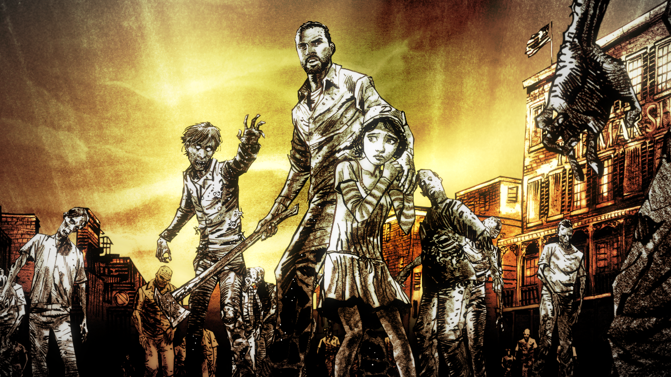 Clementine and Lee Everett Wallpaper | The Walking Dead: The Final Season | Telltale Games. by BabyBlue