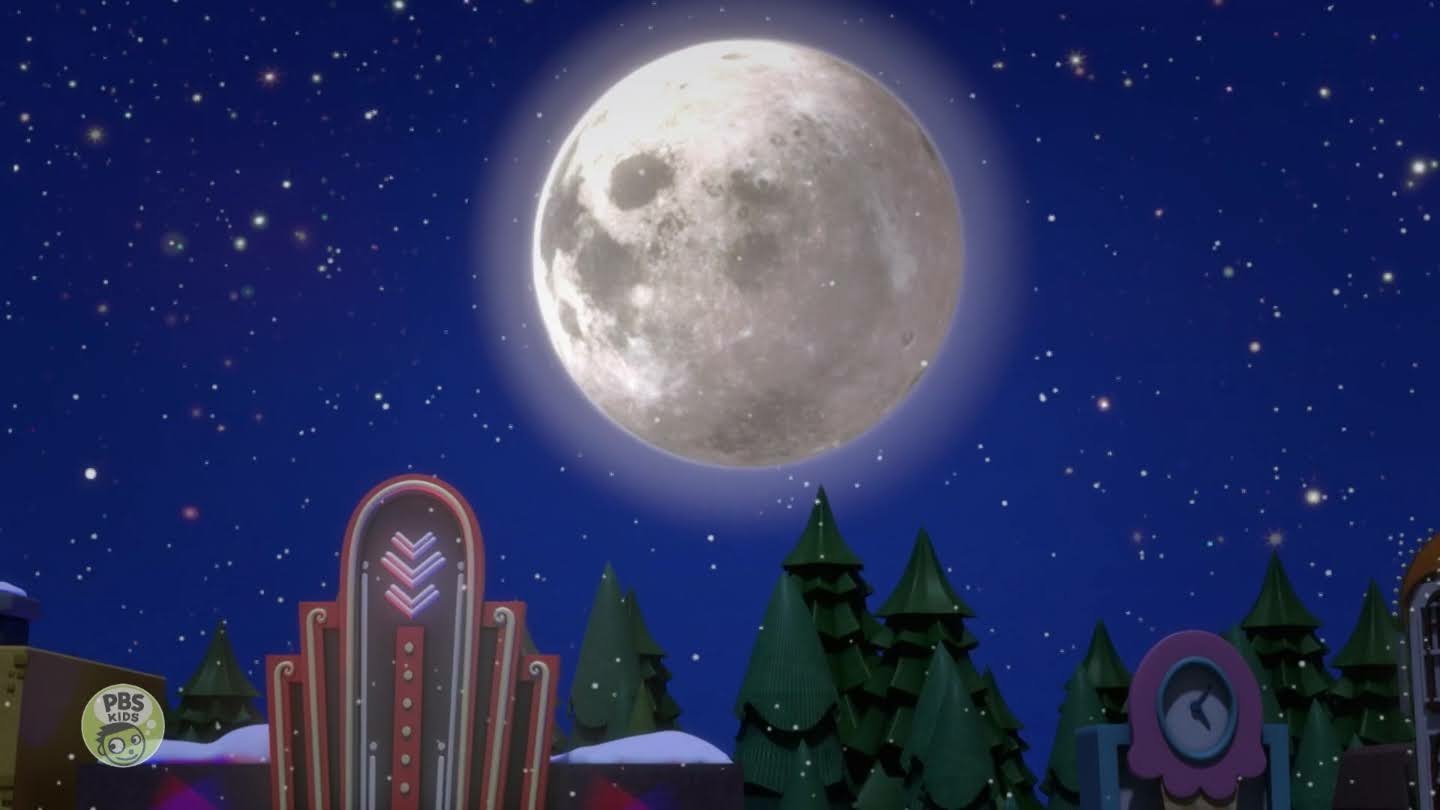 Download Moon Snow Christmas Starry Sky TV Show Ready Jet Go! Image