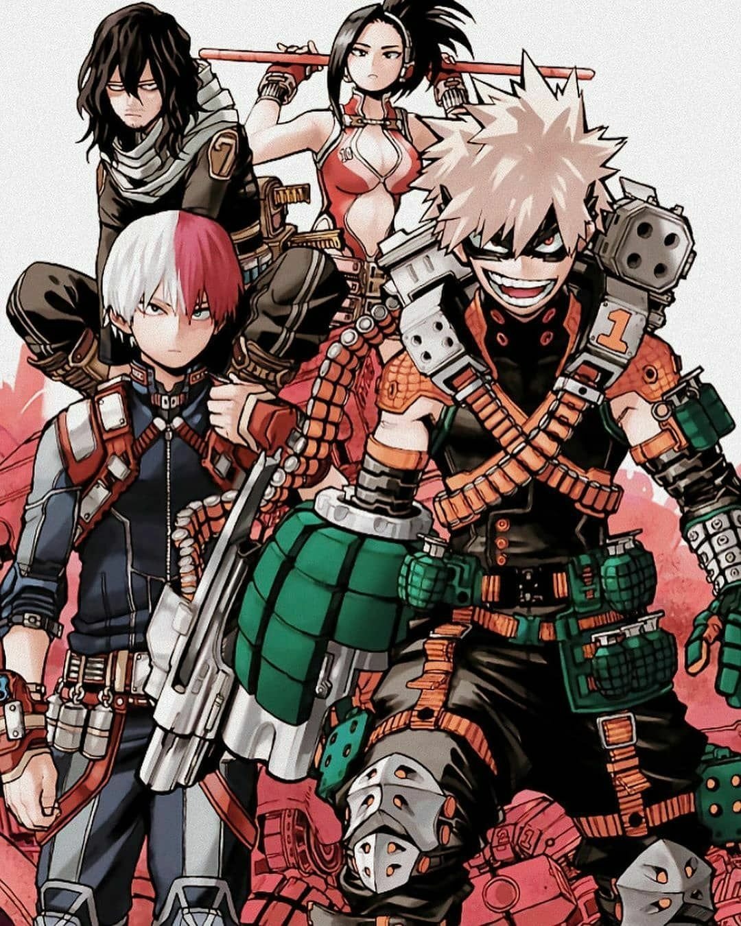 Download My Hero Academia Katsuki Bakugou Shoto Todoroki Momo Yaoyorozu Shota Aizawa Image